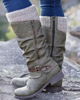 Meva | Damen Orthopädische Stiefel mit Reißverschluss und Details in Grau