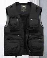 Milo | Herren Outdoor Weste mit mehreren Taschen in Schwarz