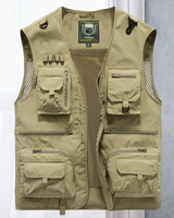 Milo | Herren Outdoor Weste mit mehreren Taschen in Khaki
