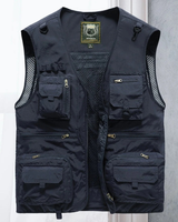 Milo | Herren Outdoor Weste mit mehreren Taschen in Dunkelblau