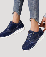 Mirabel | Damen Sneaker mit Seitlichem Reißverschluss in Blau