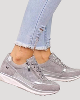 Mirabel | Damen Sneaker mit Seitlichem Reißverschluss in Grau
