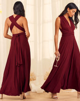 Madeline | Multiway Wickelkleid in Burgunderrot