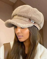 Mütze Mit Fleecefutter Damen in Khaki