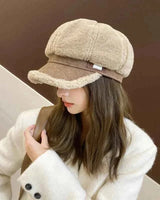 Mütze Mit Fleecefutter Damen in Beige