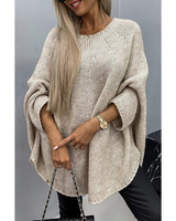 Nadine | Damen Pullover mit weitem Schnitt in Beige