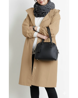 Nadine | Damen Winterjacke für Große Größen mit Kapuze und Trench Stil in Beige