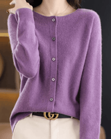 Chestka | Damen Woll-Strickjacke in Lila