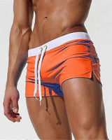 Niklas | Herren Kurze Slim Fit Badeshorts in Orange