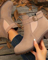 Nila | Damen Orthopädische Stiefeletten mit Riemen und Schnalle in Zartes Rosa