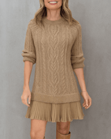 Noa | Damen Strickkleid Kaschmir Komfort Elegant Warm in Khaki (Fast ausverkauft)