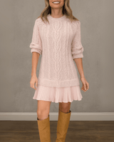 Noa | Damen Strickkleid Kaschmir Komfort Elegant Warm in Rosa (Fast ausverkauft)