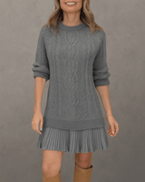 Noa | Damen Strickkleid Kaschmir Komfort Elegant Warm in Grau
