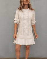 Noa | Damen Strickkleid Kaschmir Komfort Elegant Warm in Aprikose (Fast ausverkauft)
