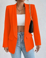 Noelle | Damen Blazer mit Offener Vorderseite und Stil in Orange
