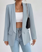 Noelle | Damen Blazer mit Offener Vorderseite und Stil in Blau