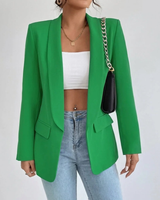 Noelle | Damen Blazer mit Offener Vorderseite und Stil in Grun