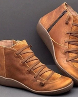 Noemi | Damen Orthopädische Boots Mit Reißverschluss Und Komfort Design in Rostbraun