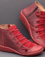 Noemi | Damen Orthopädische Boots Mit Reißverschluss Und Komfort Design in Rot