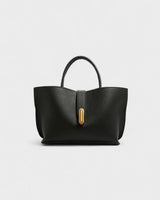 Damen Tragetasche Kunstleder strukturiert elegantes Design - Noiré in Schwarz