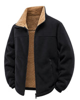 Bridley – Fleecejacke Mit Reißverschluss Und Sherpa Futter in Schwarz