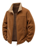 Bridley – Fleecejacke Mit Reißverschluss Und Sherpa Futter in Braun