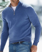 Felix | Herren Pullover mit Viertel Zip in Blau