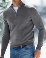 Felix | Herren Pullover mit Viertel Zip in Grau