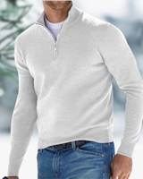 Felix | Herren Pullover mit Viertel Zip in Weiß