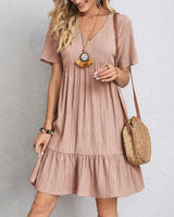Olivia | Damen Midikleid Elegant Feminin Vielseitig in Rosa