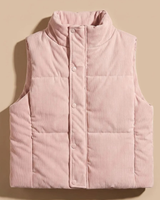 Oriana | Damen Steppweste mit Stehkragen, Taschen und Druckknöpfen in Rosa