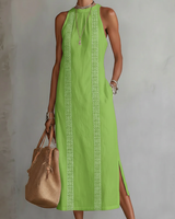 JIMENA | MIDI-KLEID in Grün