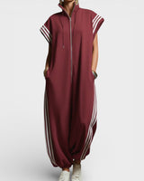 Shelena – Eleganter Urbaner Overall in Rot