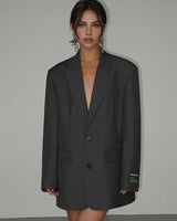 Oversize Blazer Damen in Grau