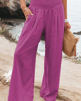 Valoria | Freizeithose mit weitem Bein in Hellviolett