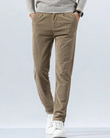 Herren-Cordhose mit Bundfalten und Seitentaschen – Corvin in Khaki