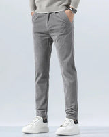Herren-Cordhose mit Bundfalten und Seitentaschen – Corvin in Grau