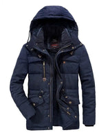 Winterjacke mit Kapuze Style: Eleganz und Wärme für Männer in Blau