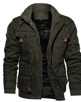 Thermojacke ÉléganceHiver Wärme und Stil Multipockets in Grün