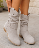 Paula | Damen Orthopädische Stiefel mit Absatz in Beige