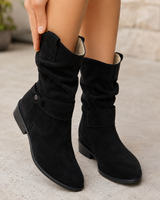 Paula | Damen Orthopädische Stiefel mit Absatz in Schwarz