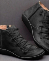 Paulina | Damen Orthopädische Stiefeletten Mit Reißverschluss in Schwarz