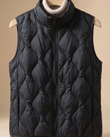 Pella | Damen Weste mit Stehkragen, Taschen und Muster in Schwarz