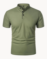 Percival | Herren Poloshirt mit Stehkragen Kurzarm in Grün