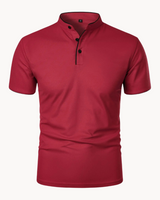 Percival | Herren Poloshirt mit Stehkragen Kurzarm in Rot