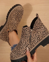 Philippa | Damen Orthopädische Stiefeletten mit Reißverschluss und Leoparden in Leopardenmuster