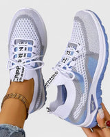 Philomena | Damen Orthopädische Mesh Sneaker in Blau