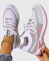 Philomena | Damen Orthopädische Mesh Sneaker in Rosa