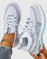 Philomena | Damen Orthopädische Mesh Sneaker in Türkis