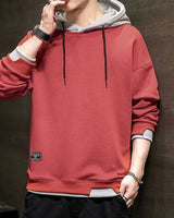 Maxence -  Klassischer Urbaner Hoodie in Rot